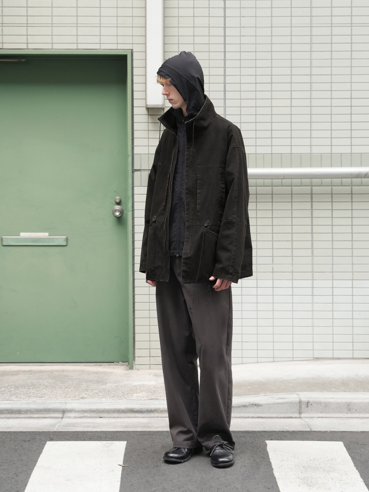DECESOLO 26SS エイジングウォッシュスタンドカラージャケット