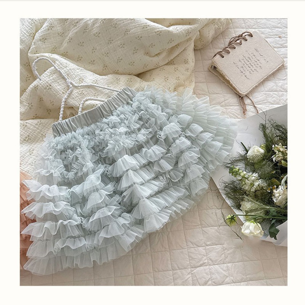 春犬柄カジュアルカーディガン