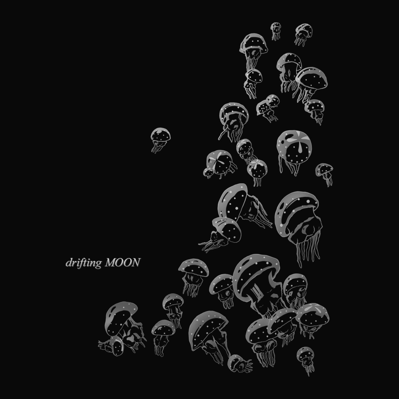 drifting MOON-Tシャツ(ブラック) - 4