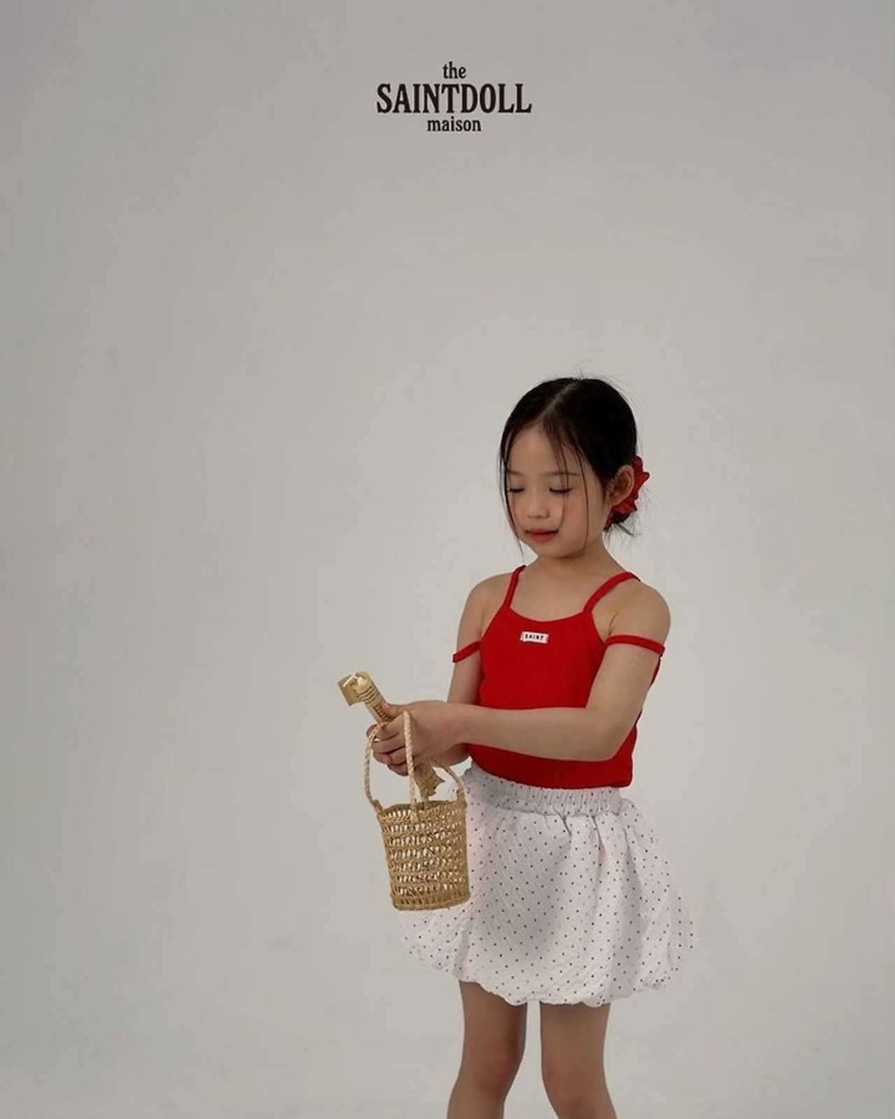 [SAINTDOLL] Dot Balloon Skirt (XL/JS) / [세인트돌] 도트벌룬스커트 (XL/JS)