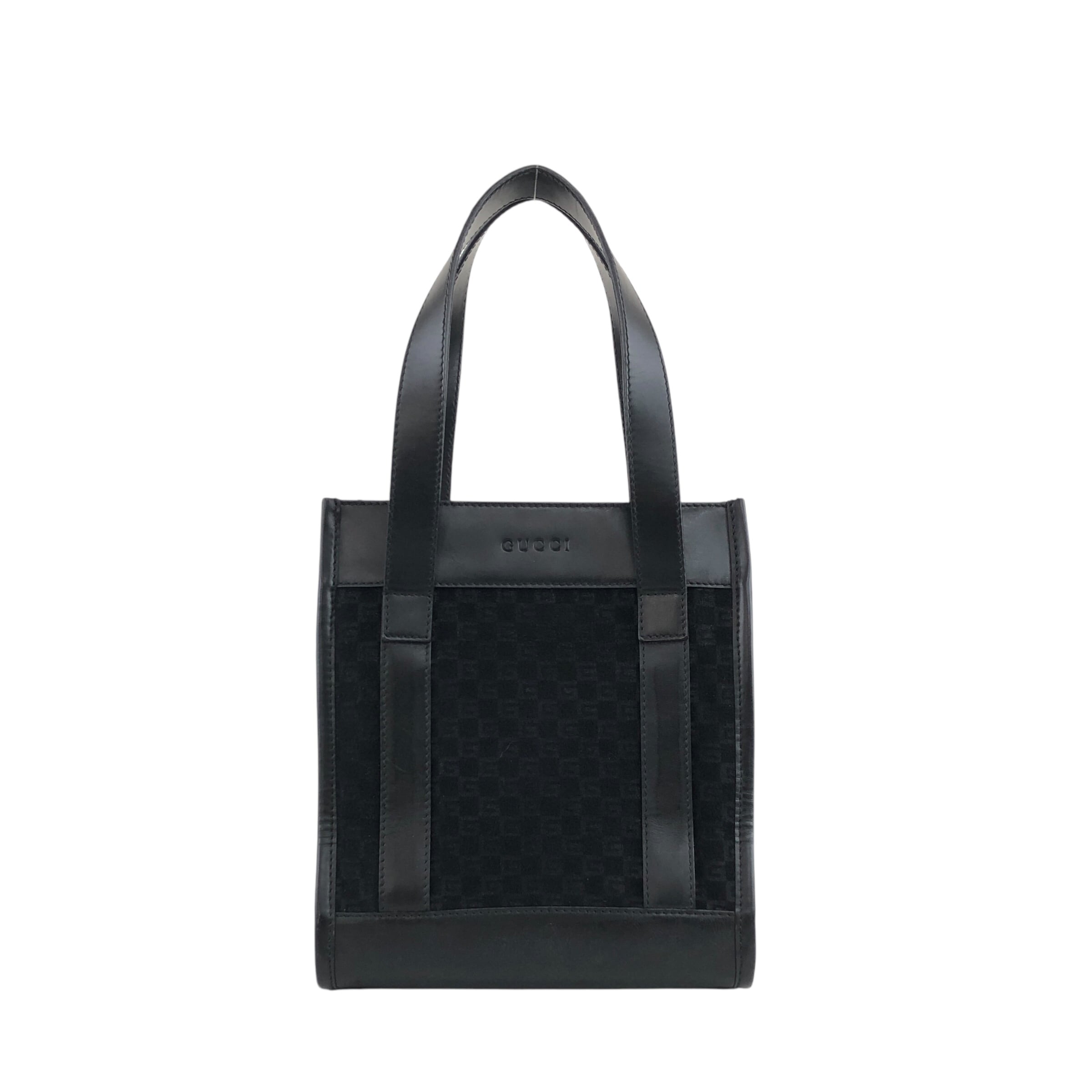 GUCCI グッチ ハンドバッグ ブラック ロゴ ウール ミニバッグ vintage