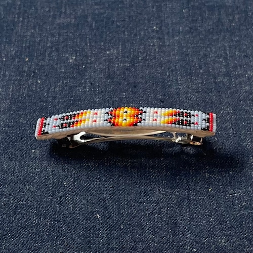 【new】ナバホ族 ビーズバレッタ　インディアンジュエリー