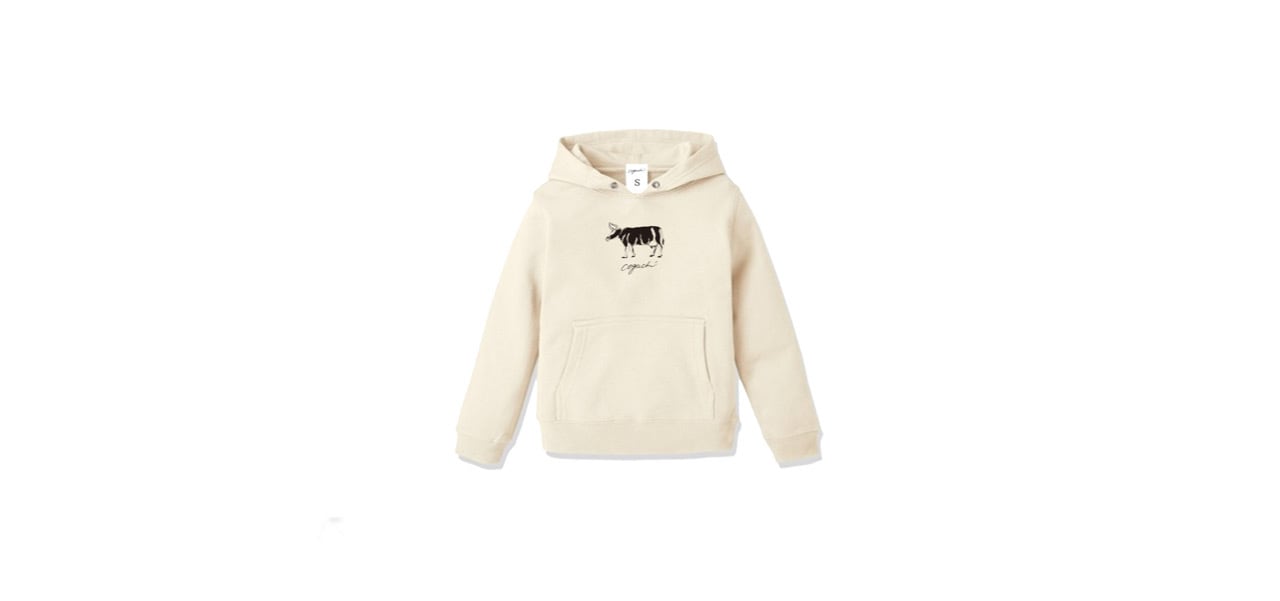 coguchi cow kids hoodie (NATU)