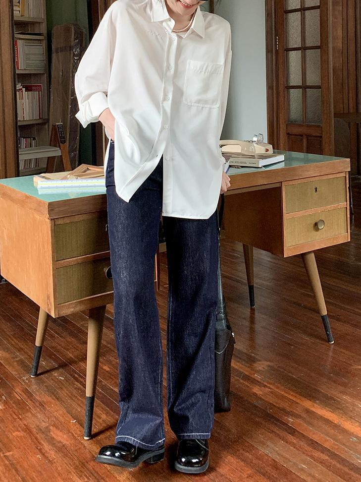 Dark blue straight denim(ダークブルーストレートデニム)c Dark blue straight denim(ダークブルーストレートデニム)c