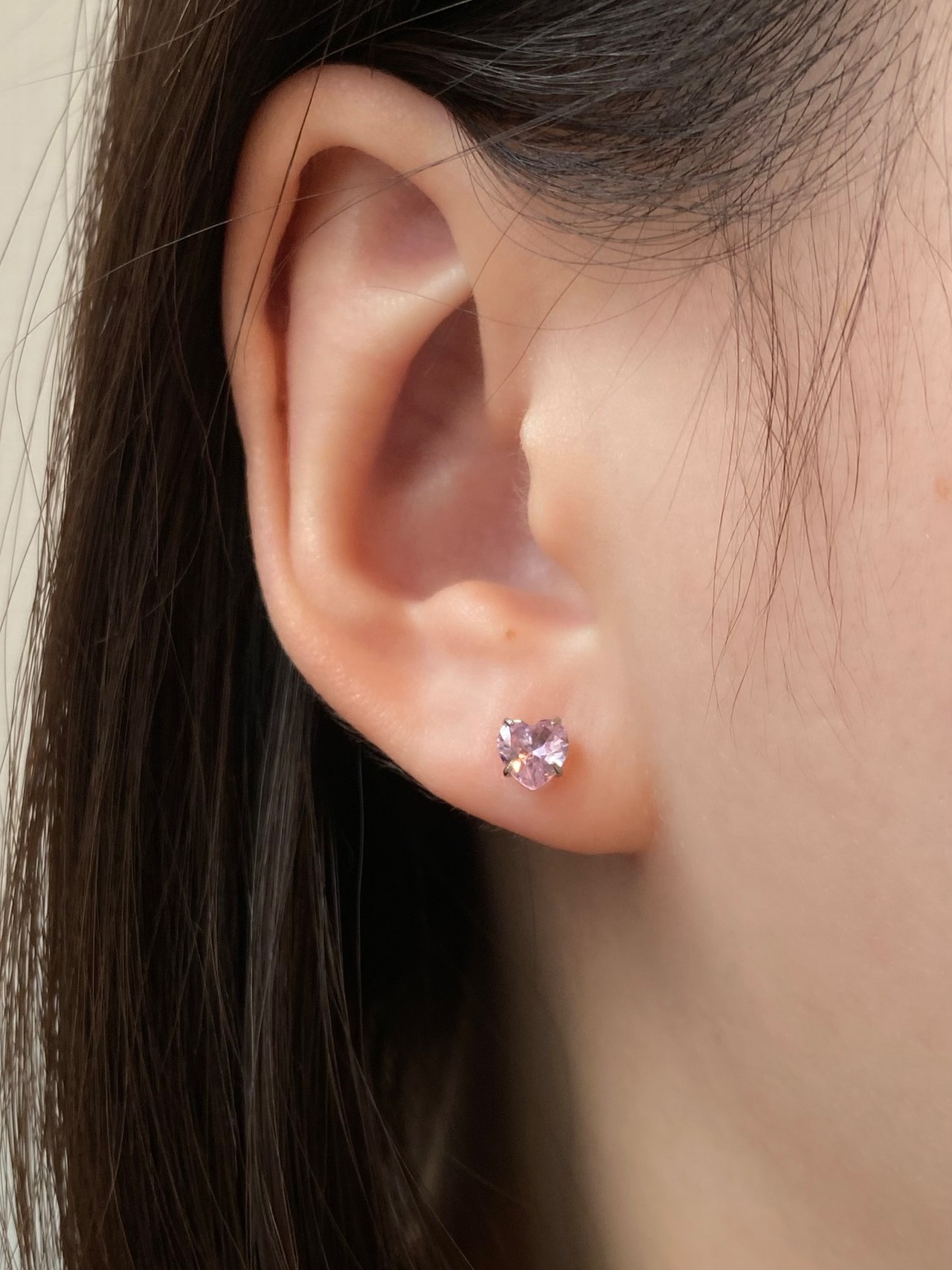 一粒 Heart pierce ( Pink )