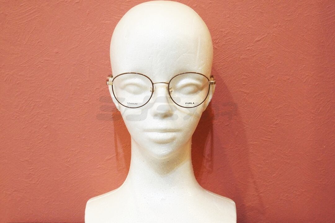 滝沢カレンさん着用】FURLA メガネ VFU575J COL.0326 ボストン 丸