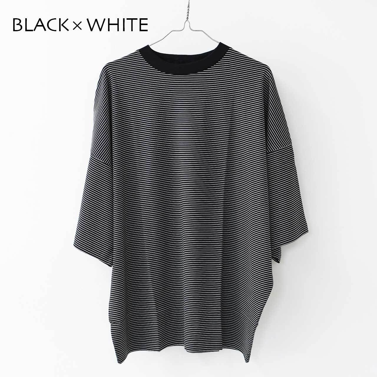 Handvaerk [ハンドバーク] 60/2 S/S TAPERED BIG T-SHIRT -STRIPE