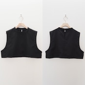 smooth cloth short vest/black