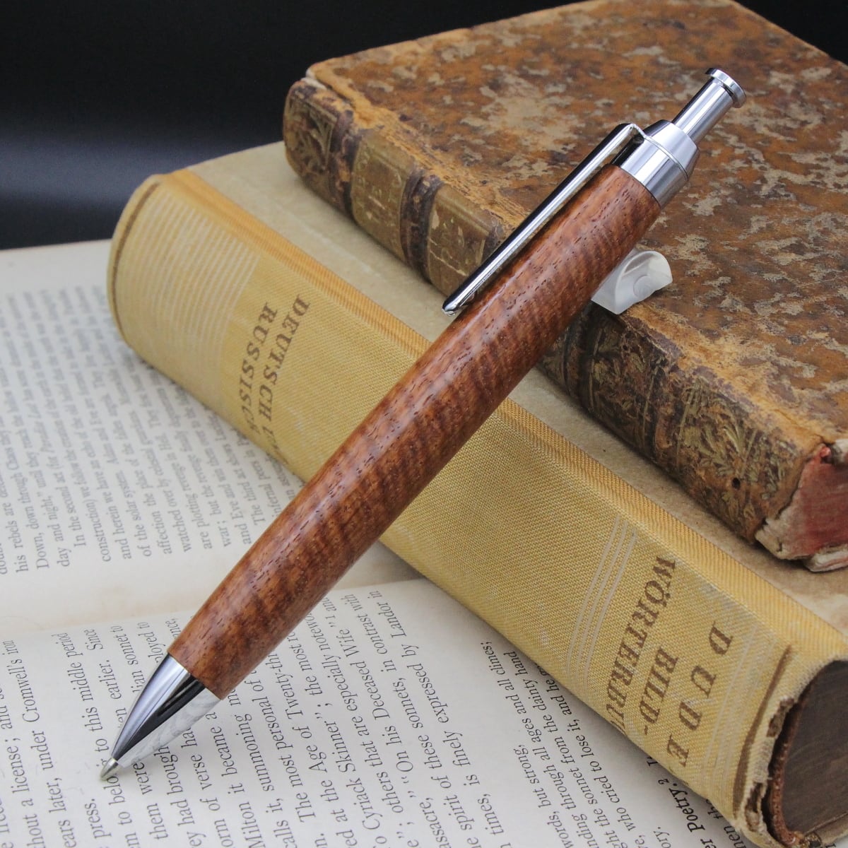 あけぼの工房 本花梨 シャープペンシル ゴールド先端 ながれる 