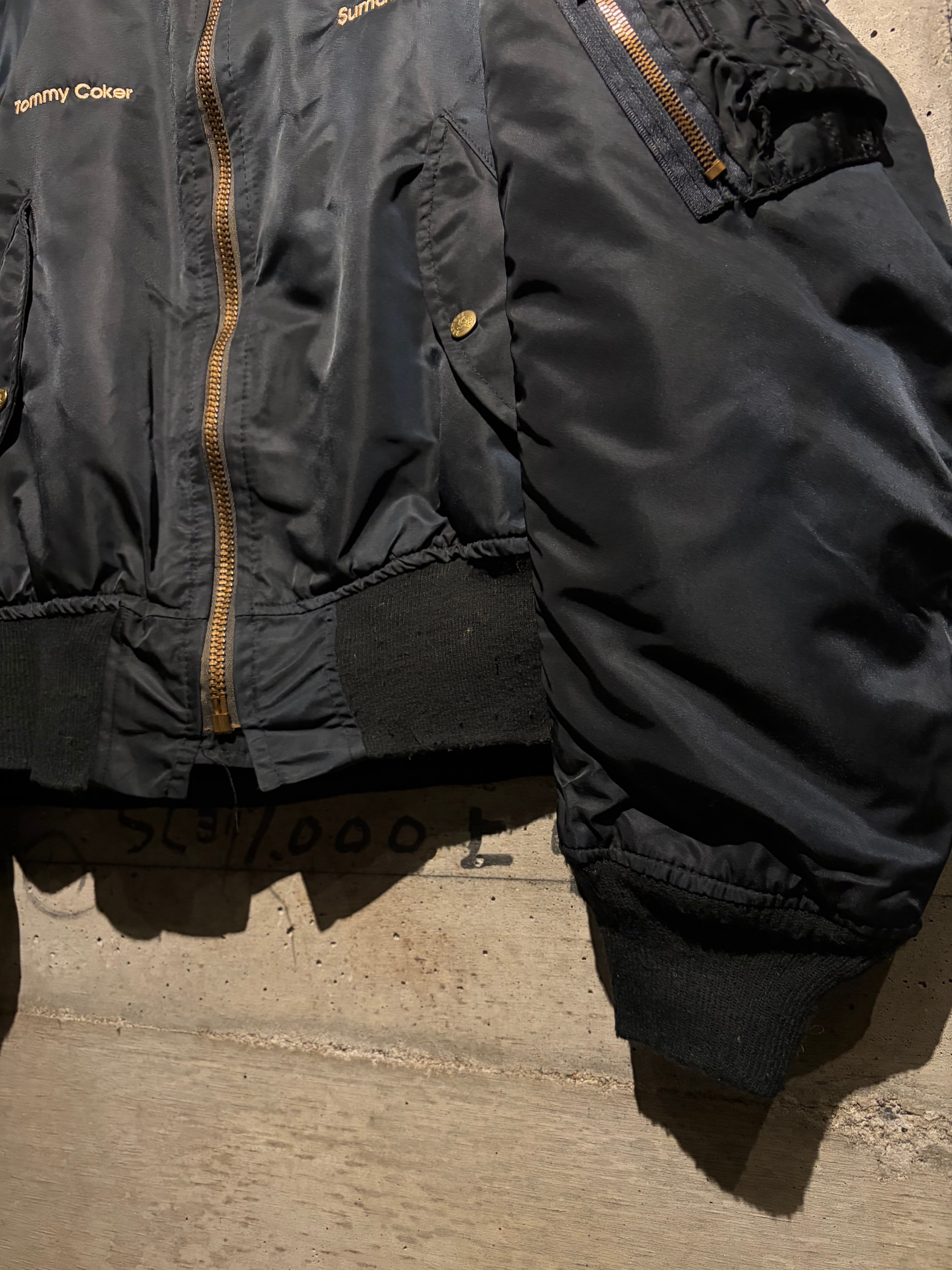 Caka】90's Various Embroidery Vintage MA-1 Flight Jacket | Caka