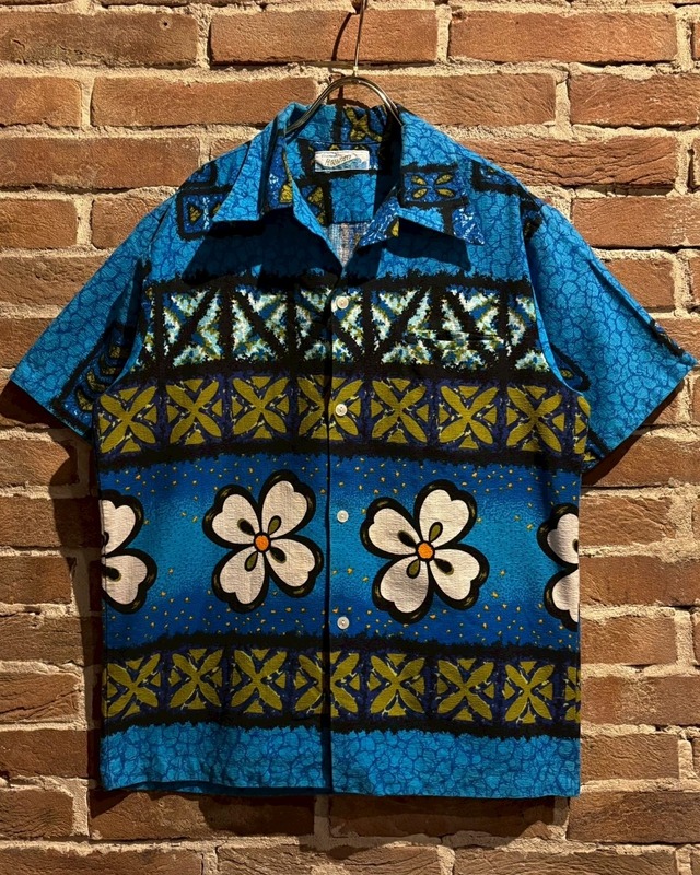 【Caka act3】70’s “Penneys” Artistic Flower Pattern Vintage Aloha Shirt