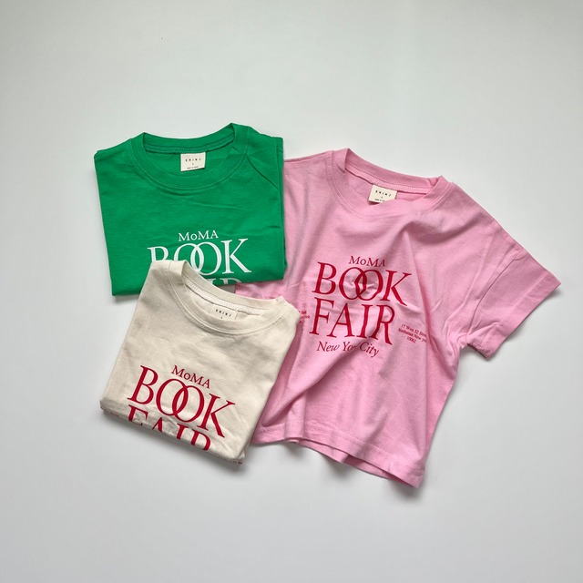 【Last1 green XL(120)】book fair tshirt 23su (韓国子供服 レタリングTシャツ）