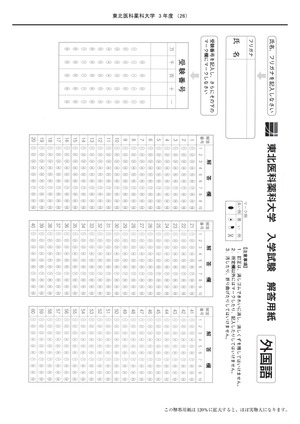 2021年度　私立推薦薬学部入試問題と解答　1.東北医科薬科大学