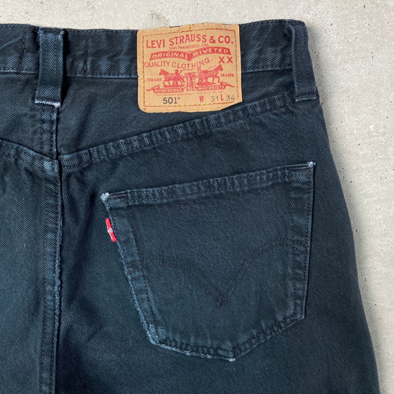 00年代 Levi's リーバイス 501 ストレート ブラックデニムパンツ