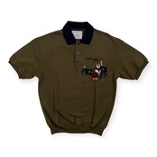 イタリア製 ICEBERG アイスバーグ 半袖 スウェット ポロシャツ サイズ S /カーキ系/ビンテージ