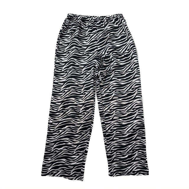 Zebra Print Satin Pants
