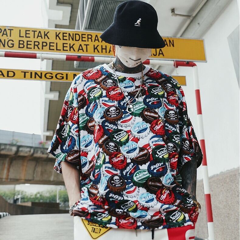 全1色 Tシャツ カットソー プリント カジュアル ストリート 