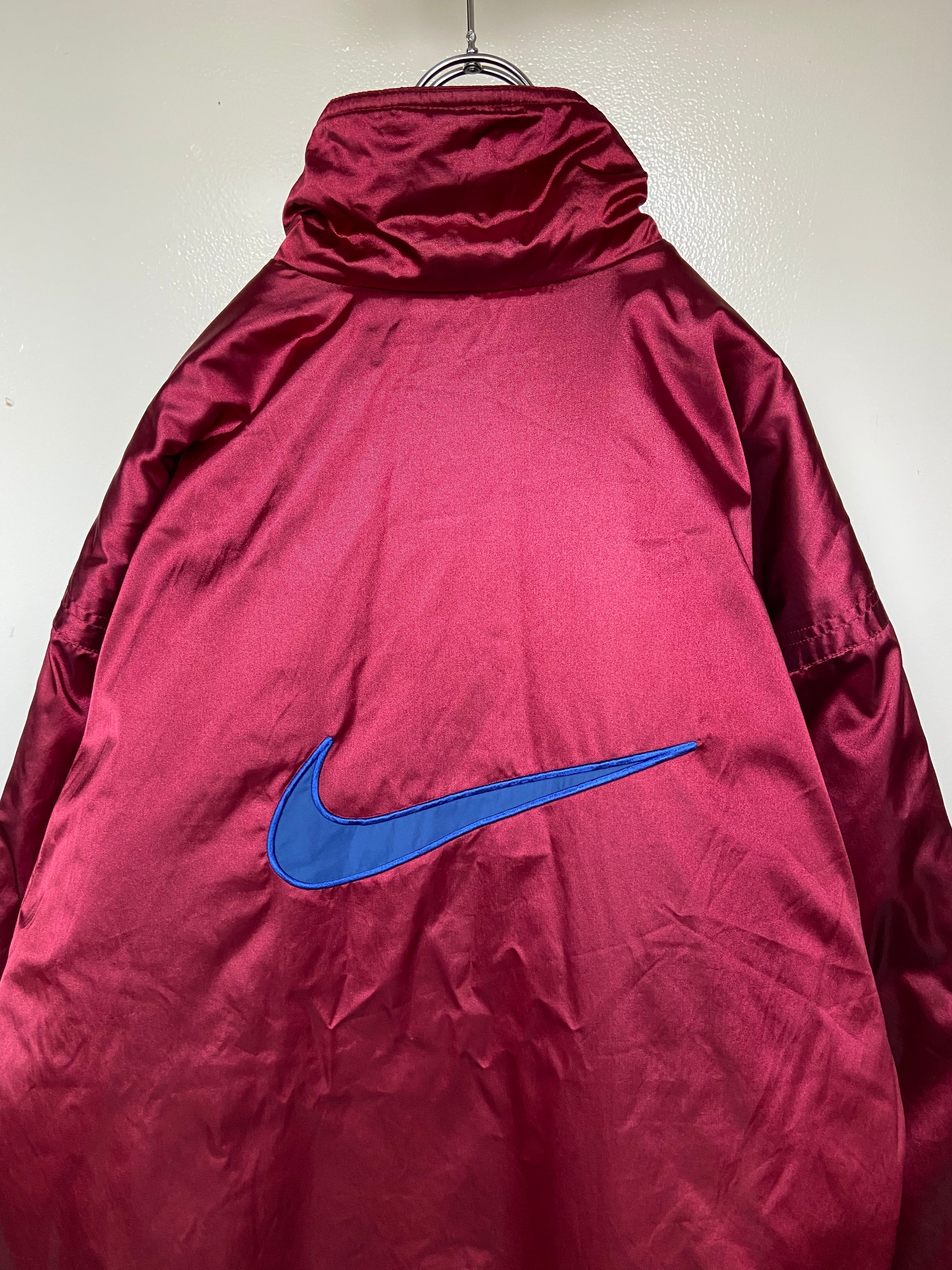 90s古着 NIKE/ナイキ ベンチコート銀タグ ワインレッド 赤紫 アウター | 【古着 らくふる】ビンテージ&リメイク専門のオンライン古着SHOP  powered by BASE