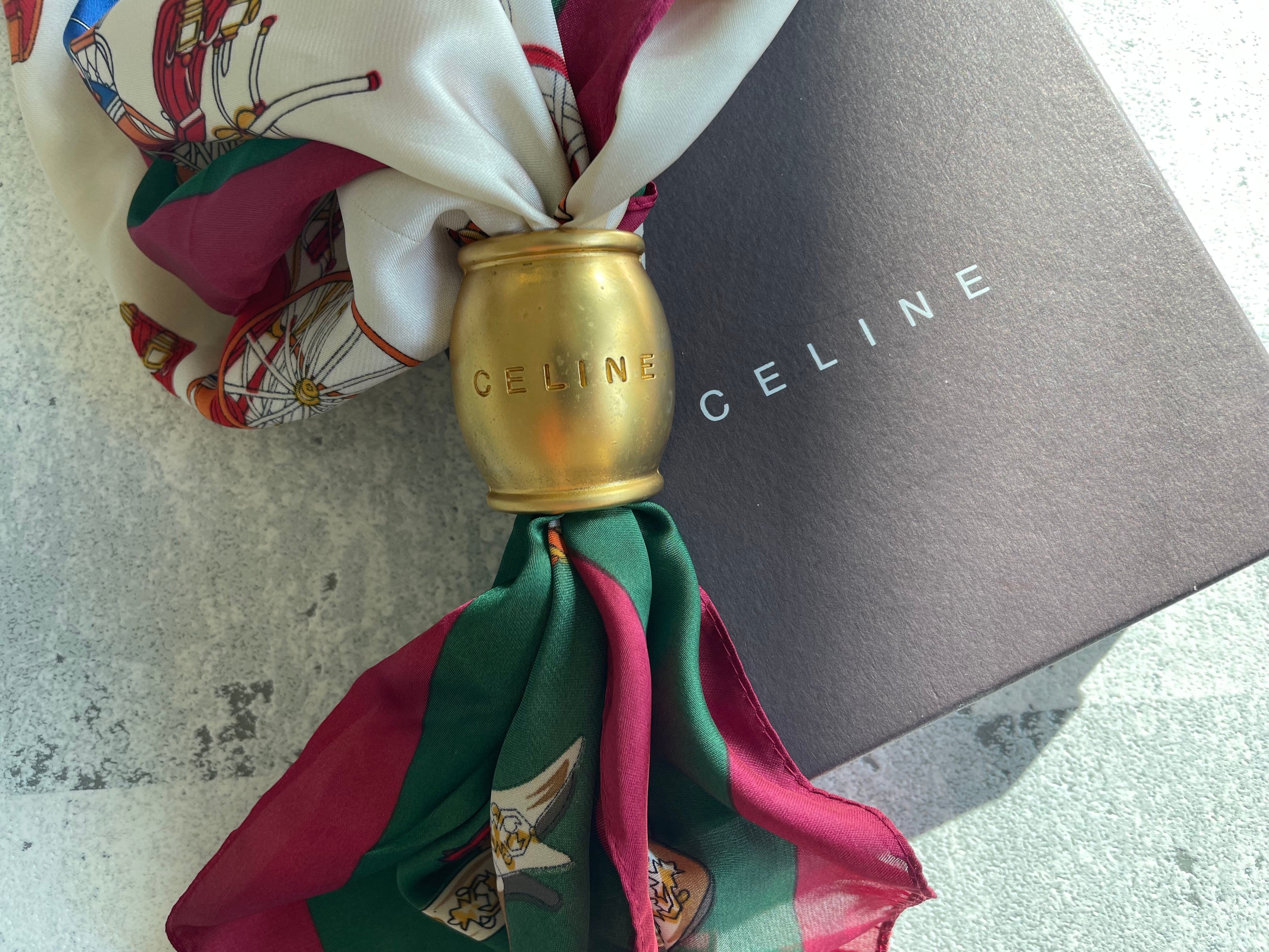 CELINE ロゴ スカーフリング celine セリーヌ scarfring | Petit luxe