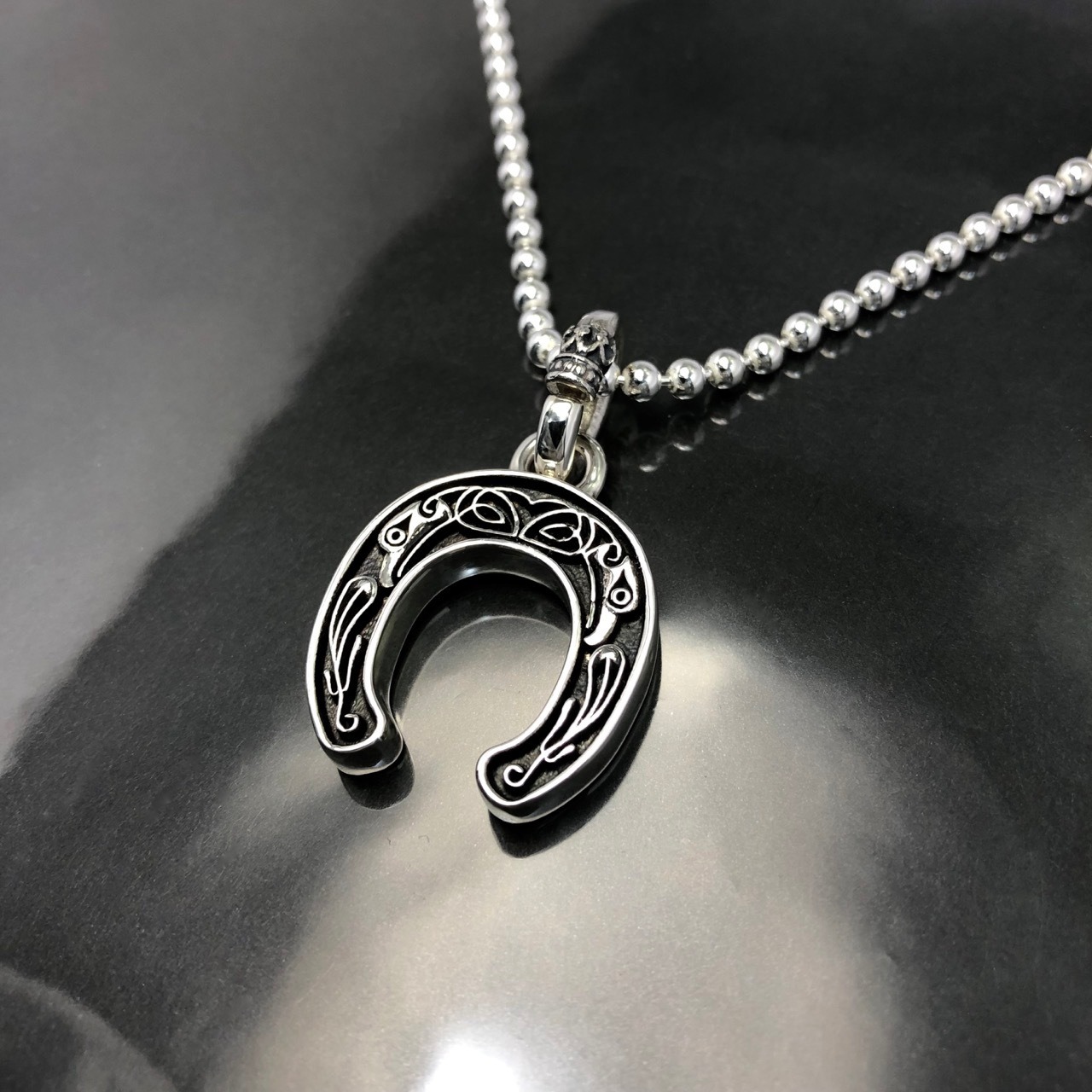 CELTIC HORSESHOE BALL CHAIN NECKLACE / ケルティックホースシューボールチェーンネックレス