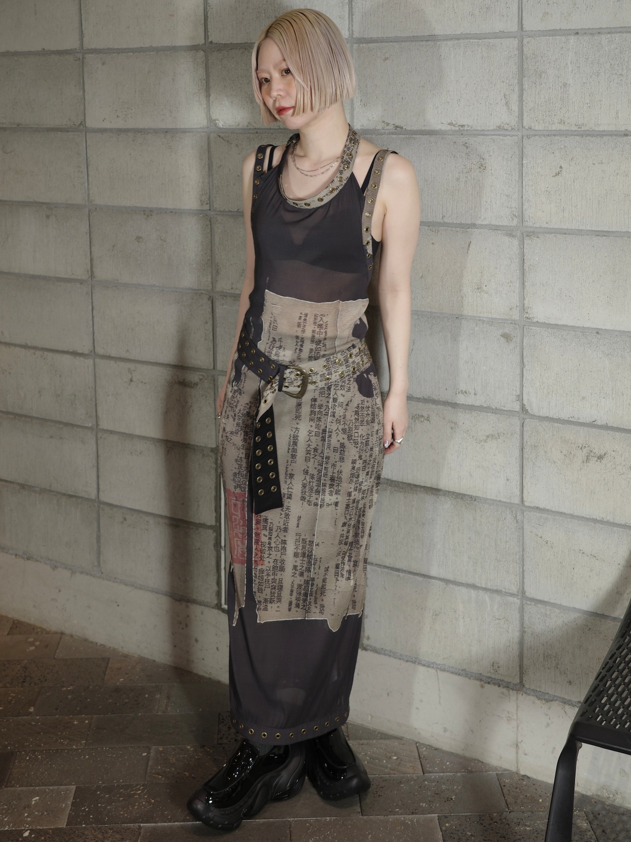 【25SS】MUKCYEN ムッシャン / painted face dress / ワンピース - 1