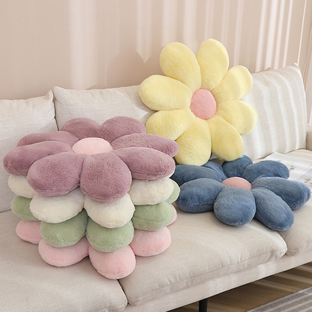 【CUSHION】あっさりした花形クッション 全8色