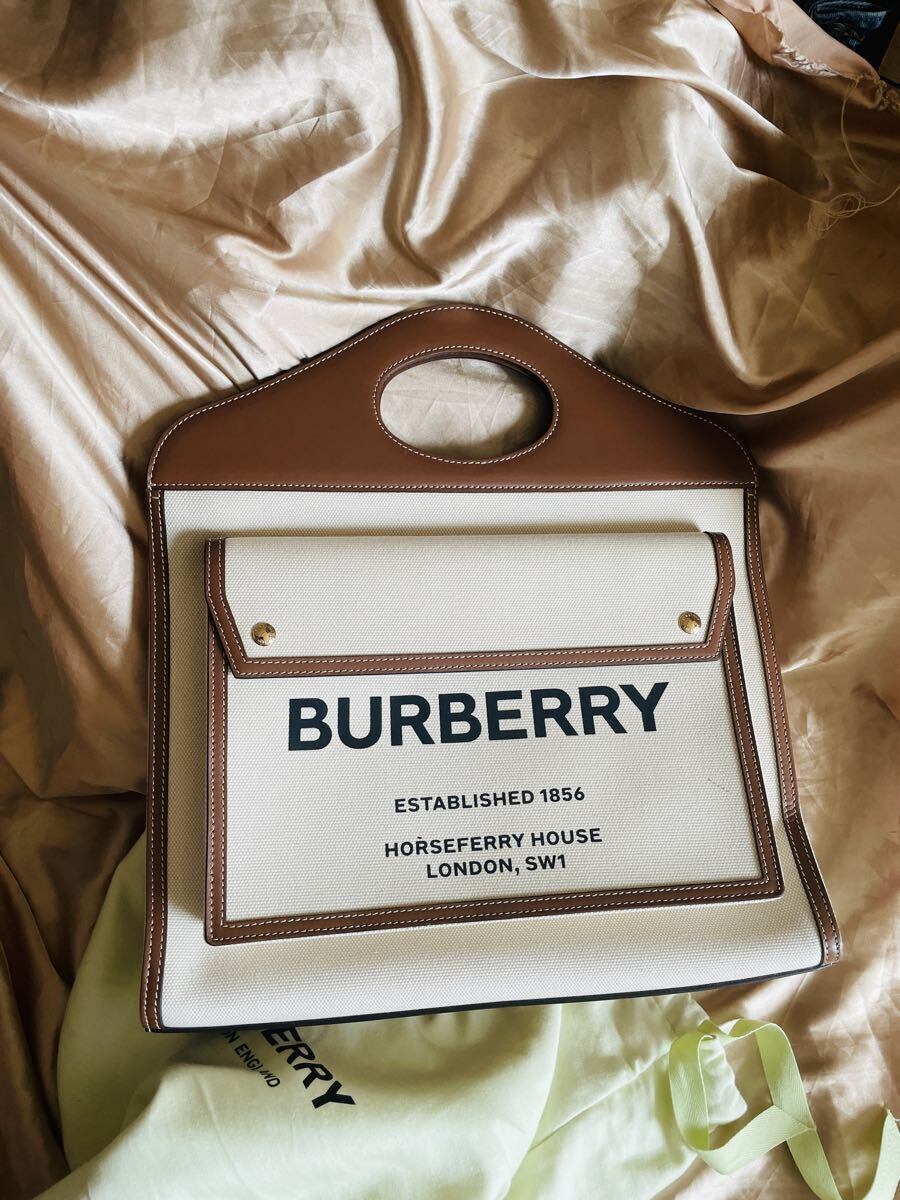 バーバリー BURBERRY ショルダーバッグ トートバッグ ベージュ 美品 Big size バーバリー Burberry 2WAYバッグ ベージュ ブラウン