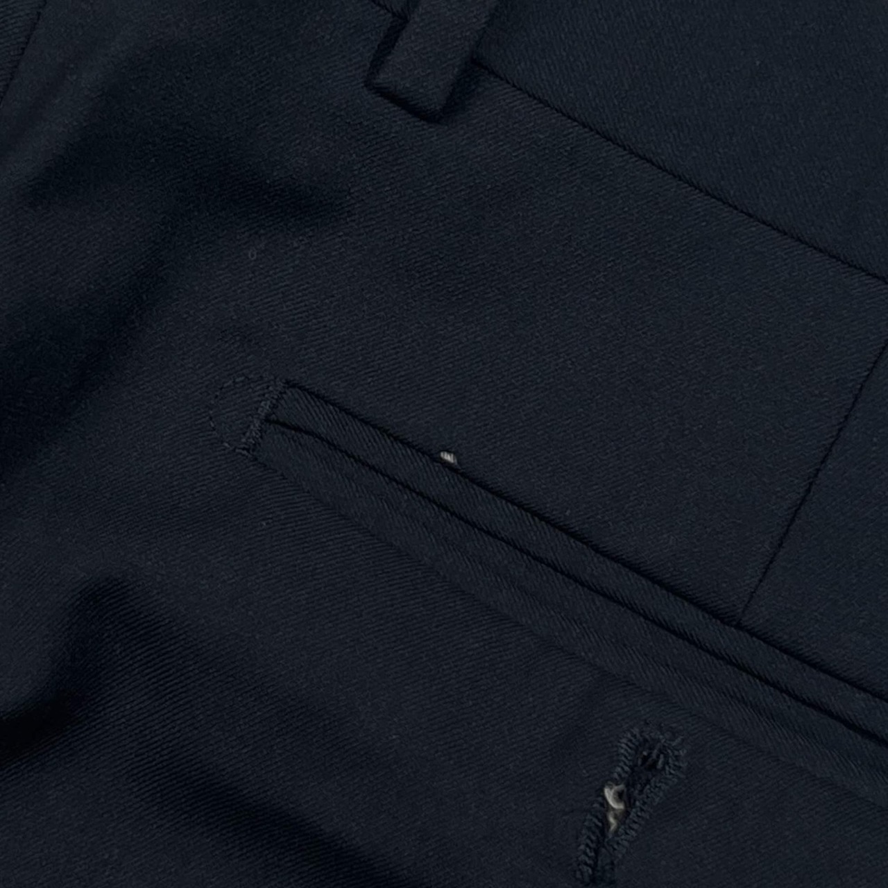 上下 イタリア製 ALFRED DUNHILL アルフレッドダンヒル ボタンデザイン  super 100s ダブル テーラードジャケット パンツ スーツ 48/ネイビー ブラック メンズ