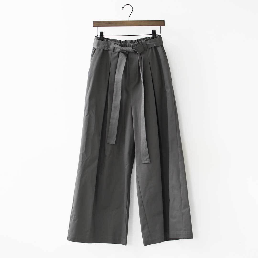 mizuiro ind [ミズイロ インド] wide chino PT with belt [2-260097
