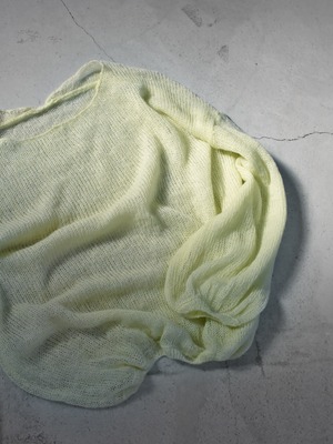 volume mohair low-gauge knit（lime）
