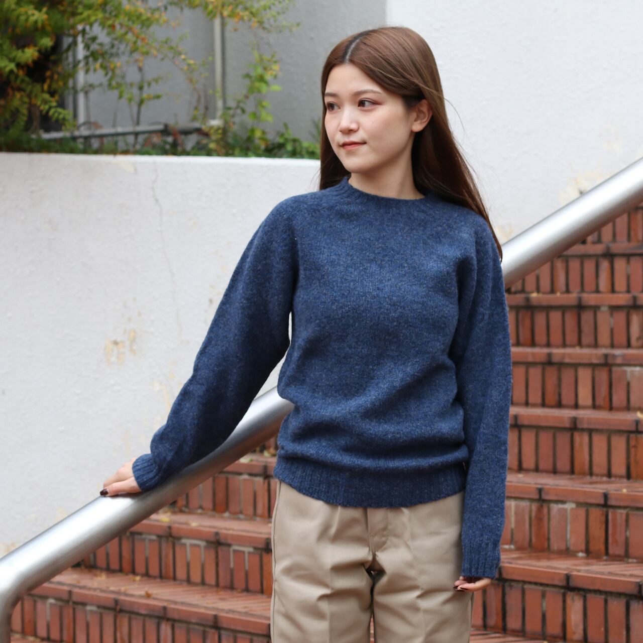 INVERALLAN インバーアラン シェットランドセーター DENIM(デニム