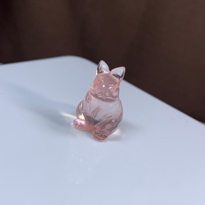 15.超透明☆モザンビーク産ローズクォーツ・うさぎさん
