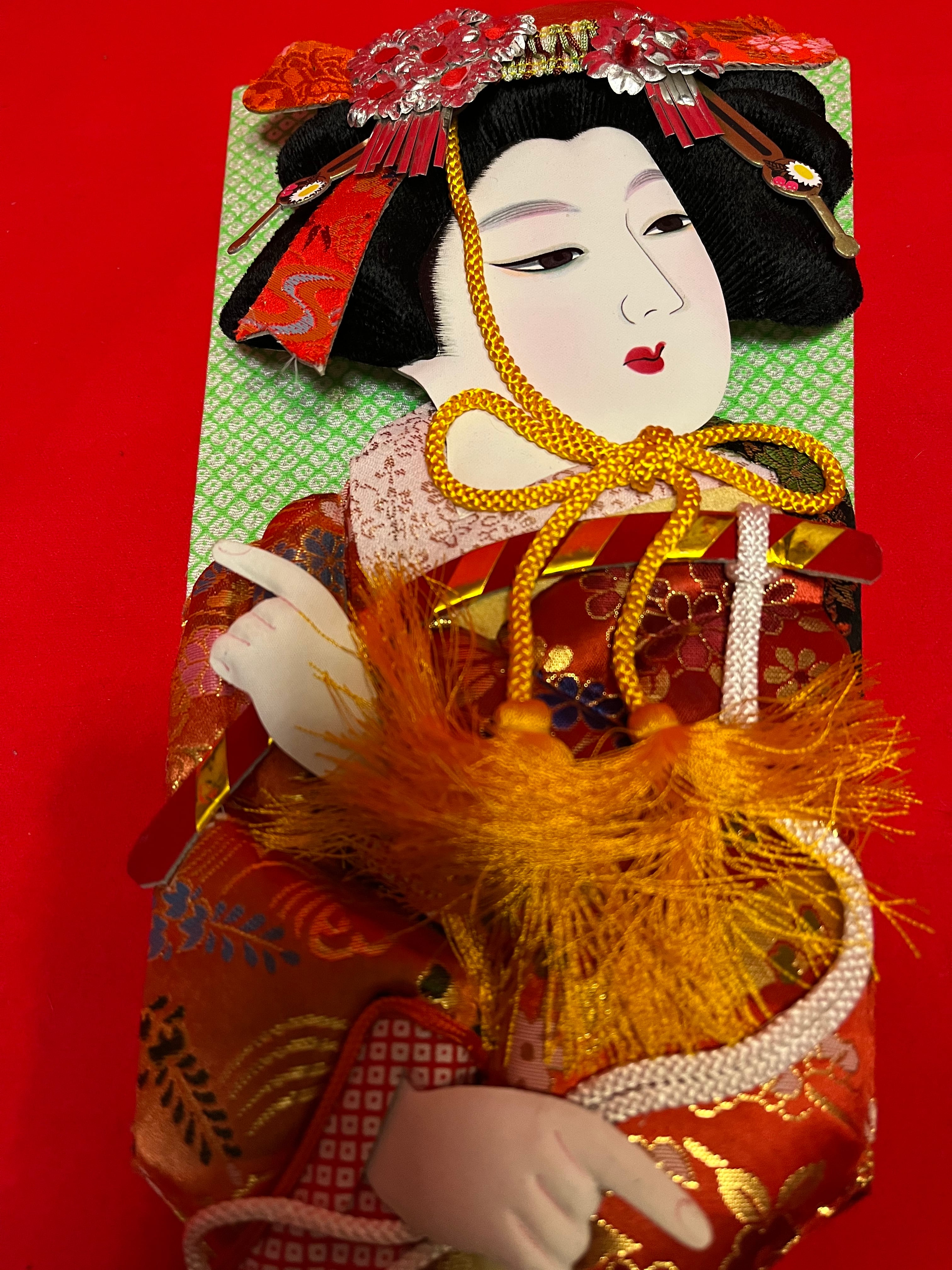 浅妻　羽子板 正月飾り 羽子板 正絹振袖シリーズ 極上正絹振袖羽子 浅妻15号