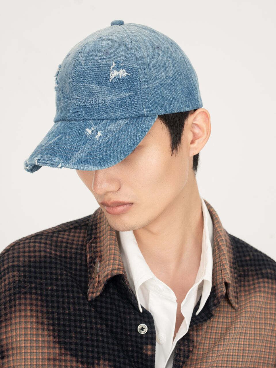 Feng Chen Wang フェンチェンワン デニム キャップ 変形デザイン 26SS】 Feng Chen Wang フェンチェンワン / デニムキャップ / Blue