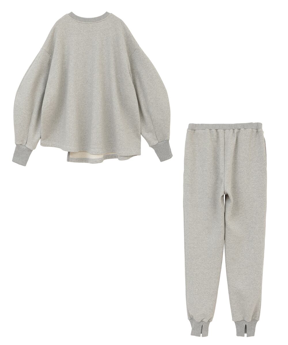 CLANE BULKY SLIT SWEAT SET UP gray 2