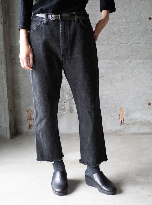 "Wrangler" 1990s Black denim cut-off pants
