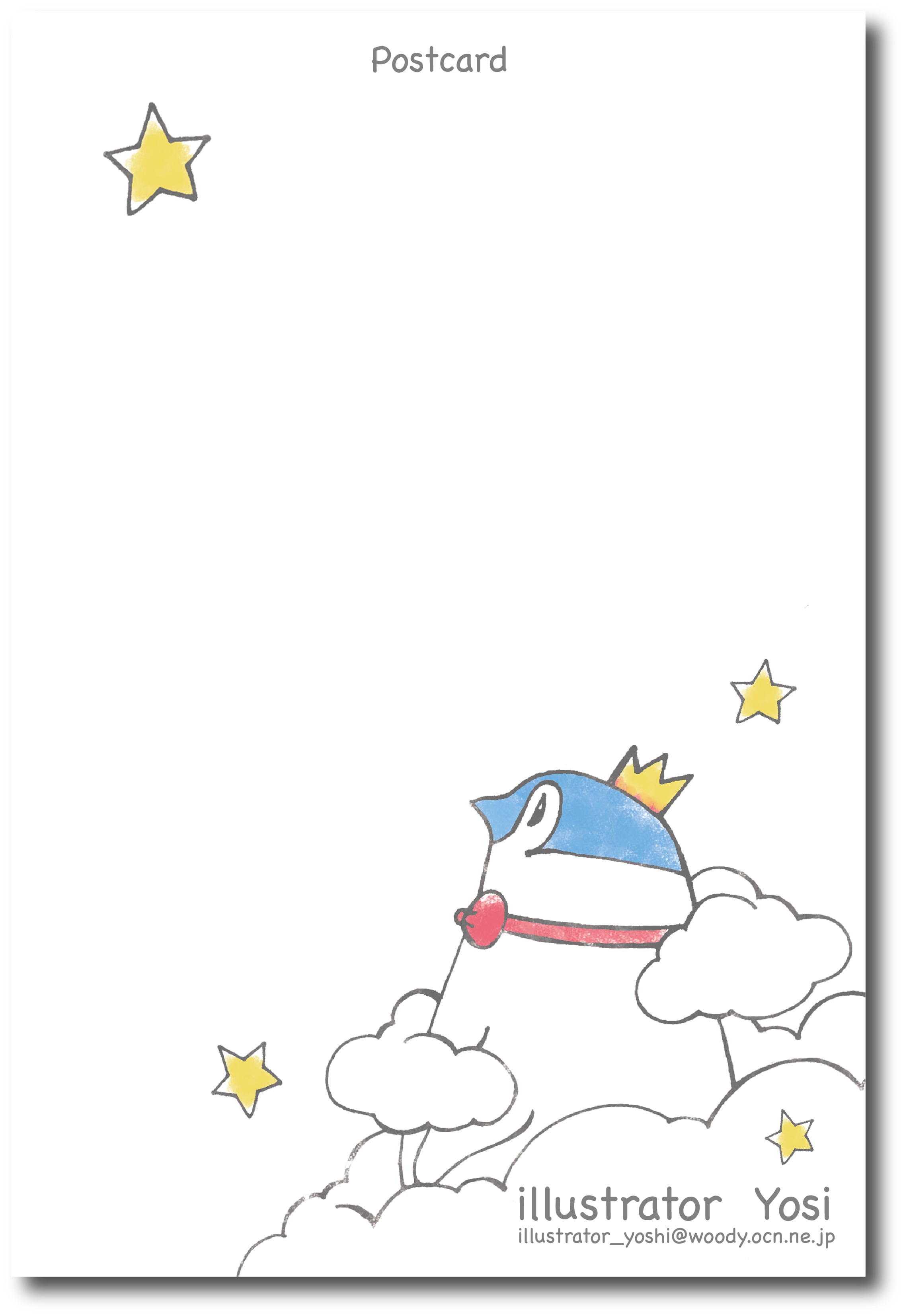 手描きイラスト色紙＆ポストカード5枚セット【Postman】原画/オリジナル 4_5a467bab-e91d-4f46-a150-