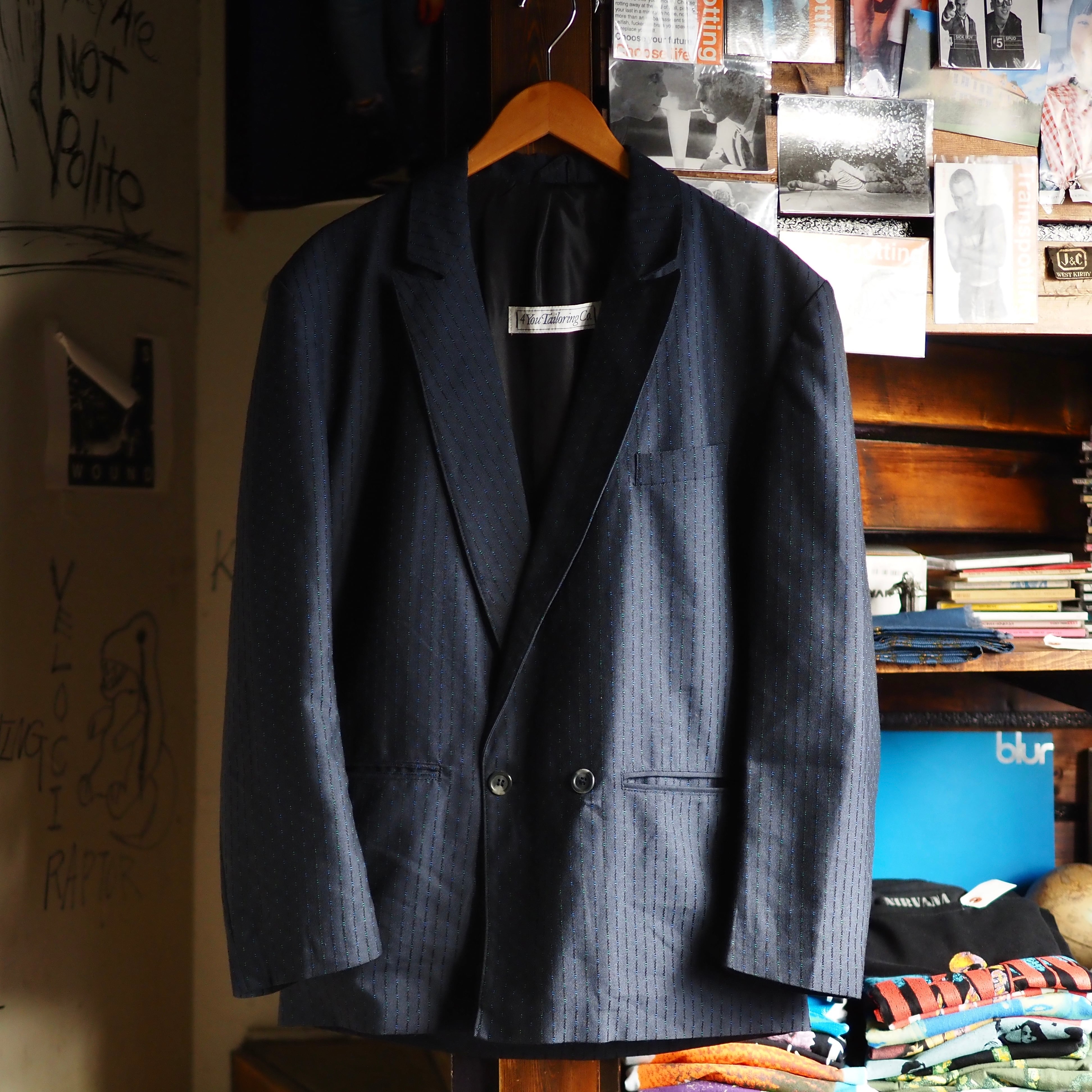 UK Indie! European Vintage Lightweight Tailored Jacket ヨーロッパ ギリシャ製  テーラードジャケット The Smiths, The Cure