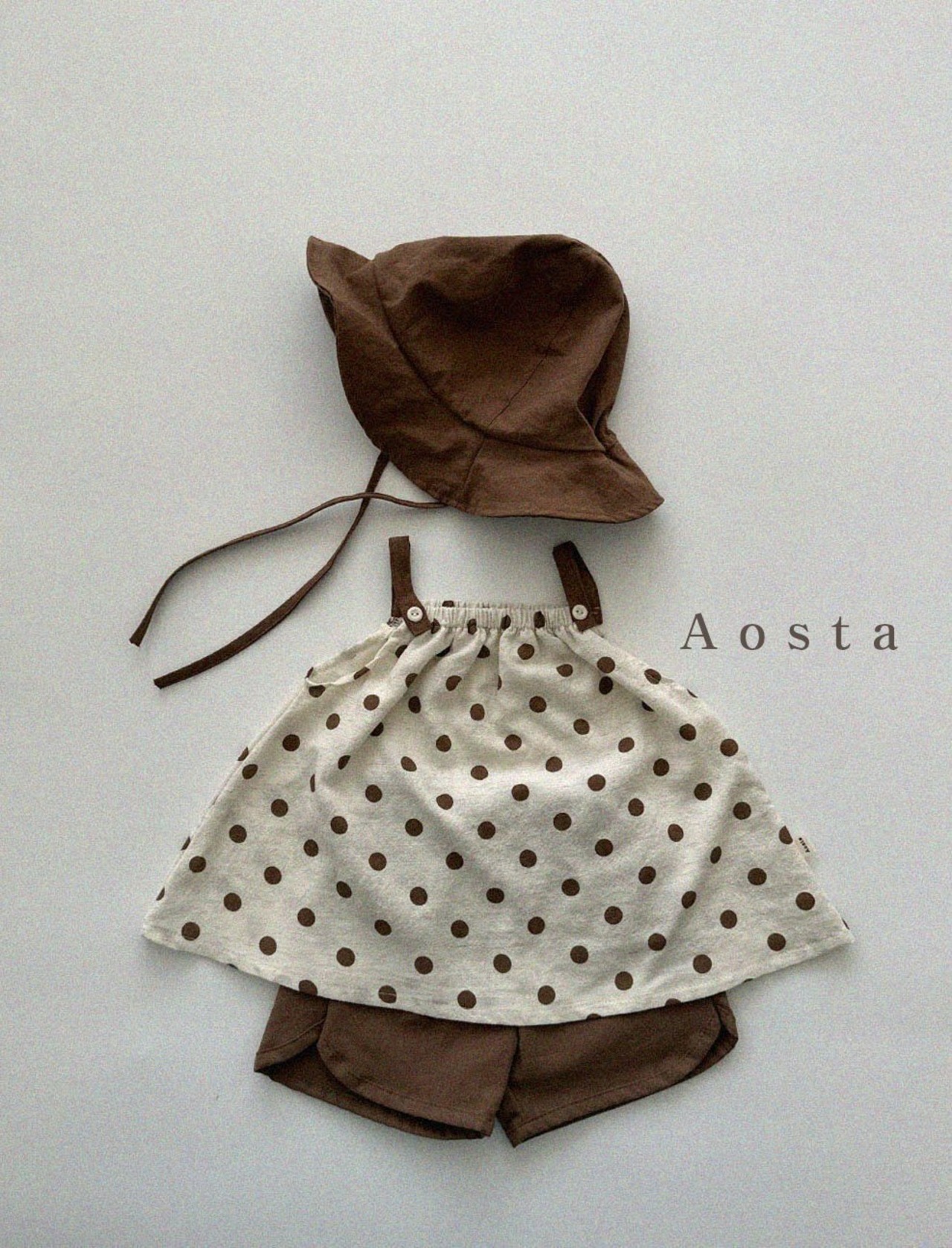 【Aosta】サマーキャミブラウス 70~115cm ブラウン 240510 - 5