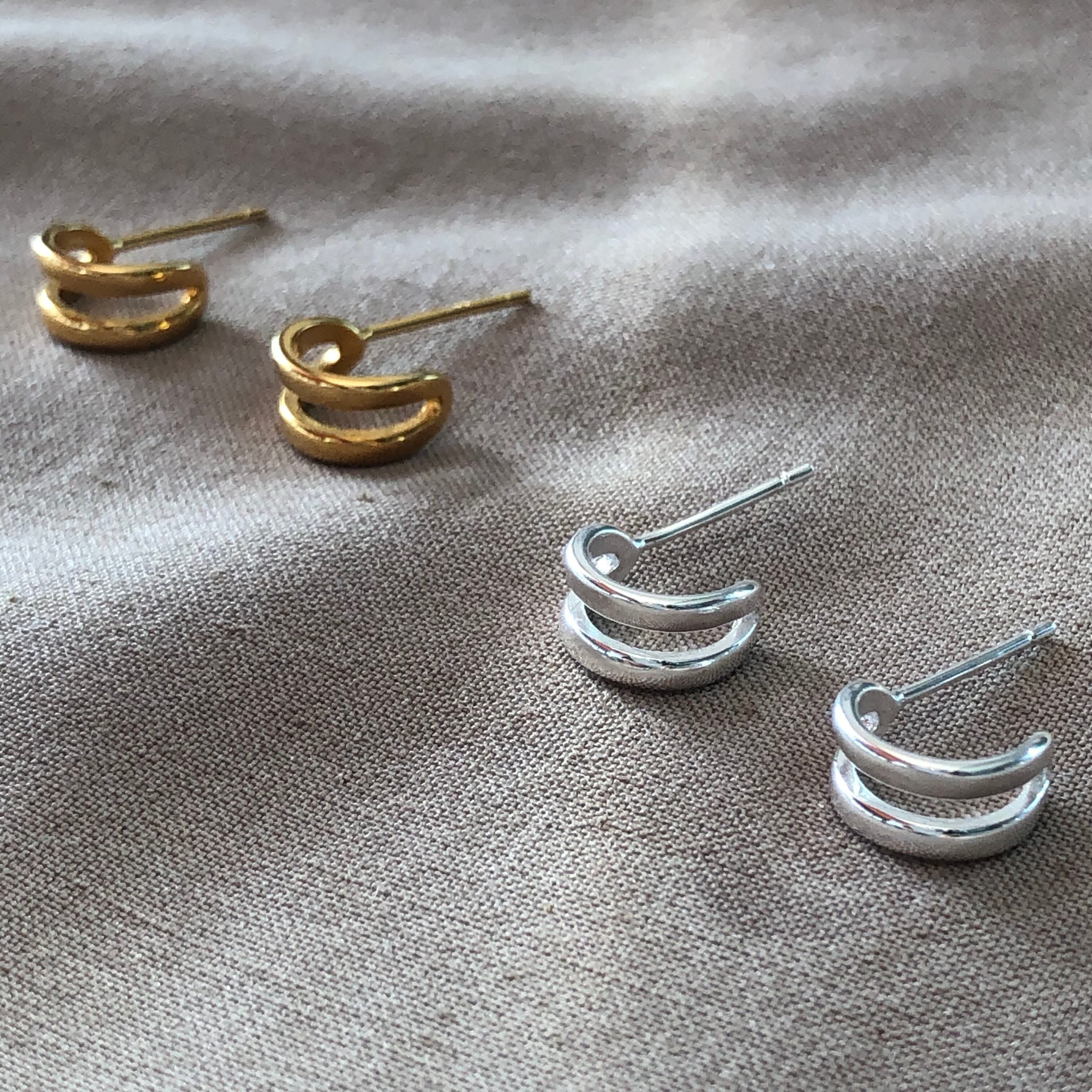 silver925 Double Small Pierce PS21001