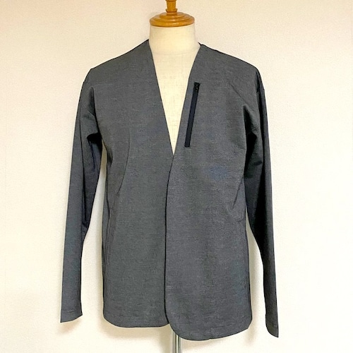 Collar-Less Jacket　Gray Moku
