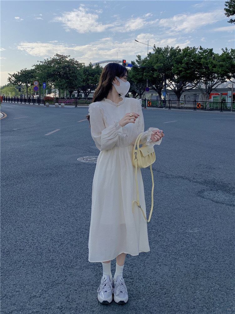 ミニワンピース 韓国通販 白 フレンチガーリー 22正規激安 ミニワンピース 韓国通販 白 フレンチガーリー 22正規激安