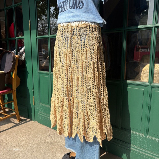 　Antique Mood Lace Skirt （Camel)