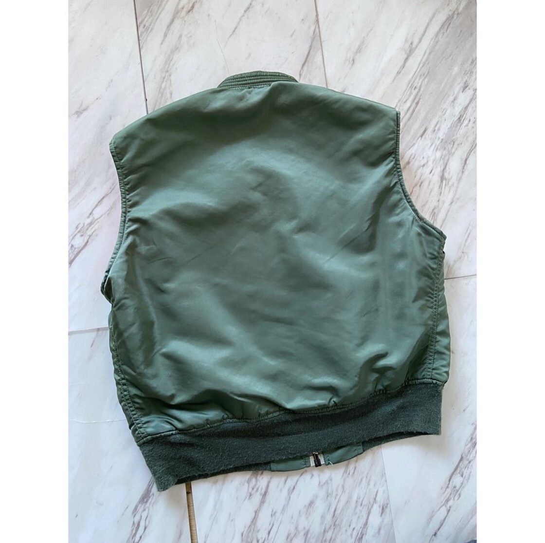 90s made in usa alpha industries inc. sage green × rescue orange 