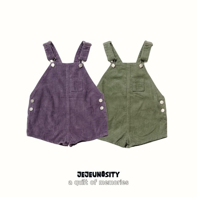 【取寄/韓国直送】JEJEUNOSITY  コーデュロイベリーショートオーバーオール｜秋服｜韓国子供服｜26/AT