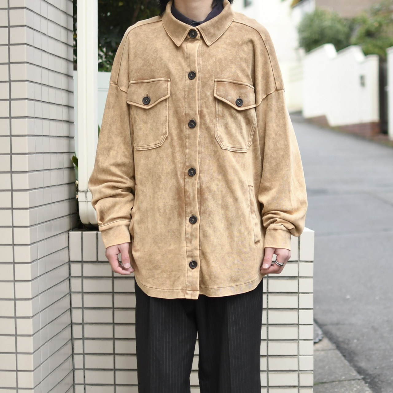 design plain stitch fade tracker jacket