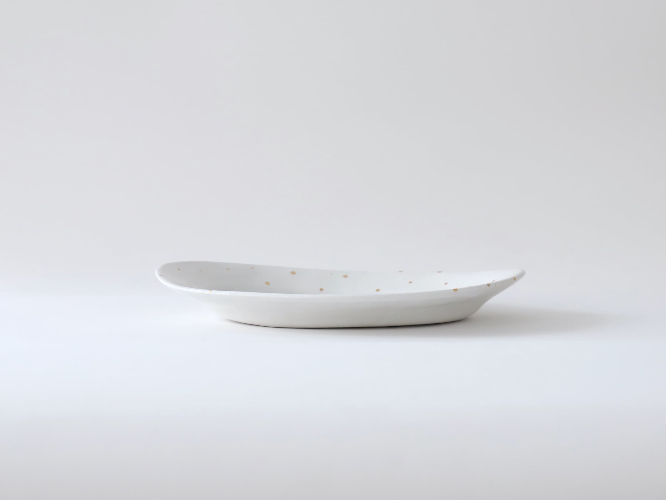 中囿義光 オーバル皿（金彩） ドット B | Galerie NUAGE