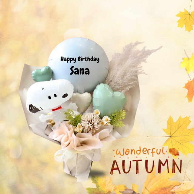 【お誕生日】【記念日】No.2596-2　スヌーピー エレガントアレンジメント