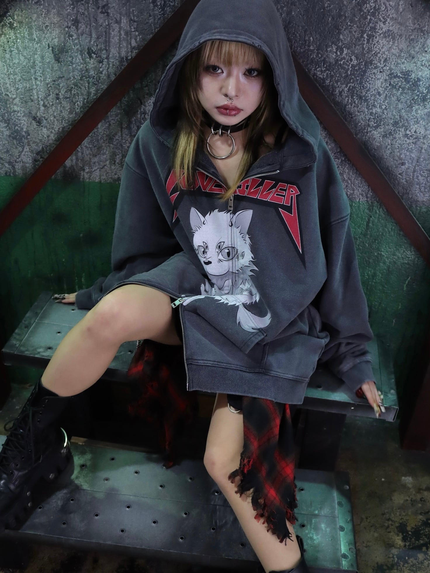 LOVE KILLER】UMA spider cat zip hoodie | OVERTURE WEB SHOP
