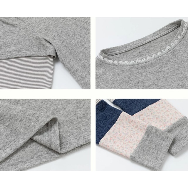 grey mix layered-sleeve tee　グレーミックススリーブレイヤードティー　J2122